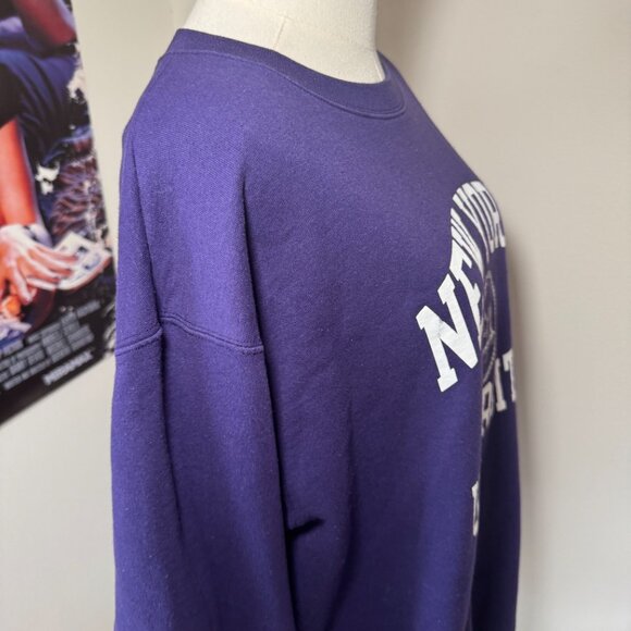 Champion New York University Purple and White Crewneck Sweatshirt - Picture 7 of 12